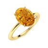 Image 2 : Natural 3.98 CTW Citrine Solitaire Ring 18K Yellow Gold