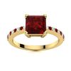 Image 1 : Natural 1.02 CTW Garnet & Diamond  Engagement Ring 14K Yellow Gold
