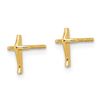 Image 2 : 14k Cross Post Earrings - 23 mm