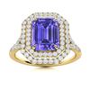 Image 1 : Natural 1.85 CTW Tanzanite & Diamond Engagement Ring 14K Yellow Gold