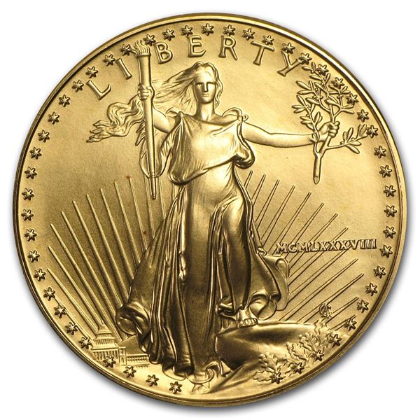 1988 1 oz Gold American Eagle BU (MCMLXXXVIII)