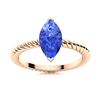 Image 1 : Natural 1.02 CTW Ceylon Sapphire Solitaire Ring 14K Rose Gold