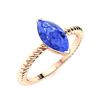 Image 2 : Natural 1.02 CTW Ceylon Sapphire Solitaire Ring 14K Rose Gold