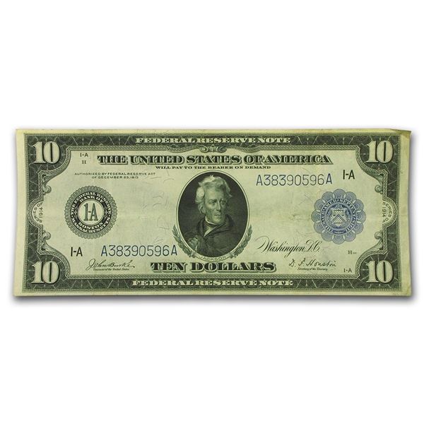 1914 (A-Boston) $10 FRN VF