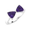 Image 2 : Natural 1.91 CTW Amethyst Solitaire Ring 14K White Gold