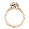 Image 3 : Natural 2.02 CTW Halo Teardrop Pear Cut Diamond Engagement Set 18KT Rose Gold