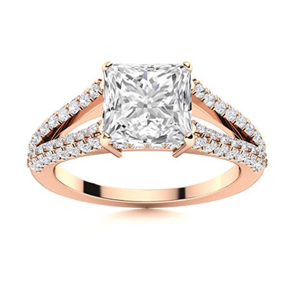Natural 1.53 CTW Topaz & Diamond Engagement Ring 14K Rose Gold