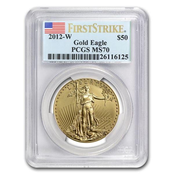 2012-W 1 oz Burnished Gold Eagle MS-70 PCGS (FirstStrike®)