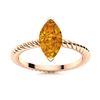 Image 1 : Natural 0.26 CTW Citrine Solitaire Ring 14K Rose Gold