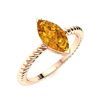 Image 2 : Natural 0.26 CTW Citrine Solitaire Ring 14K Rose Gold