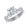 Image 1 : Natural 1.92 CTW Round Brilliant Cut Infinity Shank Diamond Engagement Ring 18KT White Gold