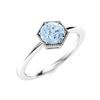 Image 2 : Natural 1.21 CTW Aquamarine Solitaire Ring 14K White Gold
