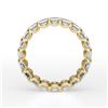 Image 1 : Natural 5.02 CTW U- Setting Emerald Cut Diamond Eternity Ring 18KT Yellow Gold