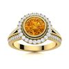 Image 1 : Natural 1.78 CTW Citrine & Diamond Engagement Ring 14K Yellow Gold