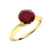 Image 2 : Natural 2.26 CTW Ruby Solitaire Ring 14K Yellow Gold