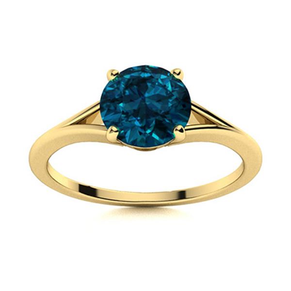 Natural 1.42 CTW Topaz Solitaire Ring 18K Yellow Gold