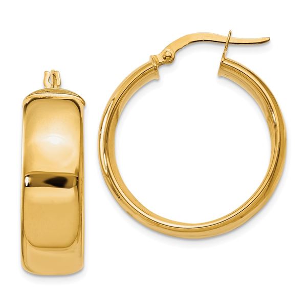 14k Solid Gold Hoop Earrings