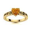 Image 1 : Natural 0.51 CTW Citrine Solitaire Ring 14K Yellow Gold
