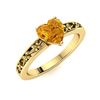 Image 2 : Natural 0.51 CTW Citrine Solitaire Ring 14K Yellow Gold