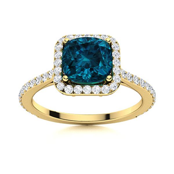 Natural 1.21 CTW Topaz & Diamond Engagement Ring 14K Yellow Gold