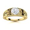 Image 1 : Natural 0.82 CTW Diamond Solitaire Ring 18K Yellow Gold