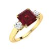 Image 2 : Natural 1.73 CTW Ruby & Diamond Engagement Ring 14K Yellow Gold
