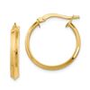 Image 1 : 14k Polished Medium 3 mm Hoop Earrings - 37 mm