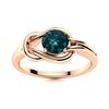 Image 1 : Natural 0.82 CTW Blue Diamond Solitaire Ring 18K Rose Gold
