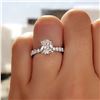 Image 3 : Natural 1.82 CTW Oval Cut Diamond Engagement Ring 18KT White Gold