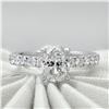 Image 4 : Natural 1.82 CTW Oval Cut Diamond Engagement Ring 18KT White Gold