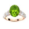 Image 1 : Natural 3.57 CTW Peridot & Diamond Engagement Ring 18K Rose Gold