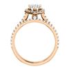 Image 3 : Natural 4.02 CTW Halo Teardrop Pear Cut Diamond Engagement Set 14KT Rose Gold