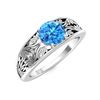 Image 2 : Natural 1.21 CTW Topaz Solitaire Ring 14K White Gold