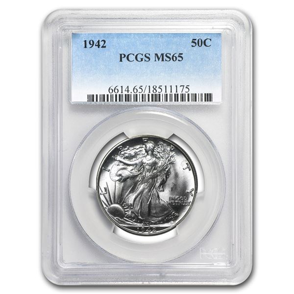 1942 Walking Liberty Half Dollar MS-65 PCGS