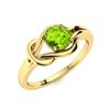 Image 2 : Natural 1.06 CTW Peridot Solitaire Ring 18K Yellow Gold