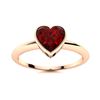 Image 1 : Natural 0.57 CTW Garnet Solitaire Ring 14K Rose Gold