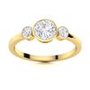 Image 1 : Natural 0.82 CTW Diamond Solitaire Ring 18K Yellow Gold