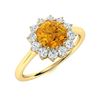 Image 2 : Natural 1.08 CTW Citrine & Diamond Engagement Ring 18K Yellow Gold