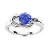 Image 1 : Natural 1.01 CTW Ceylon Sapphire Solitaire Ring 14K White Gold
