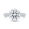 Image 1 : Natural 2.02 CTW Knife Edge Micro Pave 6 Prong Diamond Engagement Ring 14KT White Gold