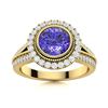 Image 1 : Natural 1.78 CTW Tanzanite & Diamond Engagement Ring 14K Yellow Gold