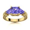 Image 1 : Natural 1.94 CTW Tanzanite Solitaire Ring 14K Yellow Gold