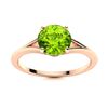 Image 1 : Natural 1.22 CTW Peridot Solitaire Ring 18K Rose Gold