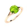 Image 2 : Natural 1.22 CTW Peridot Solitaire Ring 18K Rose Gold