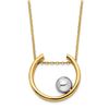 Image 1 : 14K Two-tone Open-Circle Necklace - 17 in.