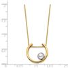 Image 2 : 14K Two-tone Open-Circle Necklace - 17 in.