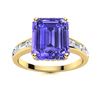 Image 1 : Natural 1.85 CTW Tanzanite & Diamond Engagement Ring 18K Yellow Gold