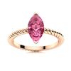Image 1 : Natural 0.76 CTW Tourmaline Solitaire Ring 14K Rose Gold