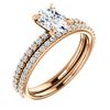 Image 1 : Natural 2.02 CTW Oval Cut Diamond Ring 18KT Rose Gold