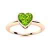 Image 1 : Natural 0.50 CTW Peridot Solitaire Ring 14K Rose Gold